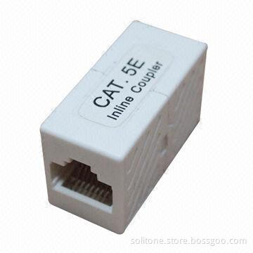 Un-shielded CAT5e Coupler Keystone Jack (180 Degrees), High-temperature Thermoplastic